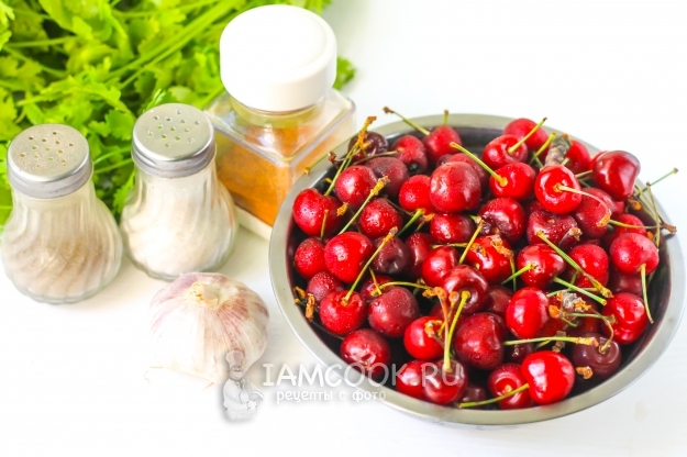 Ингредиенты для соуса из свежей черешни