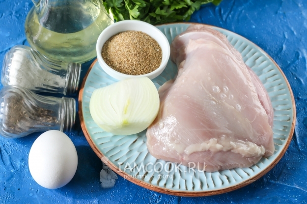 Ингредиенты для котлет из филе индейки (из грудки)