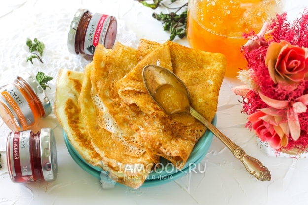 Рецепт сладких тонких блинов на молоке