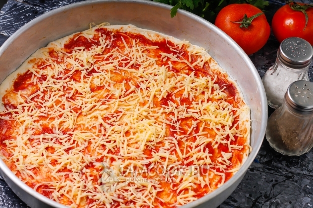 Посыпать тертым сыром