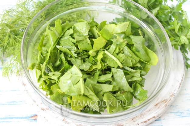 Порезать щавель
