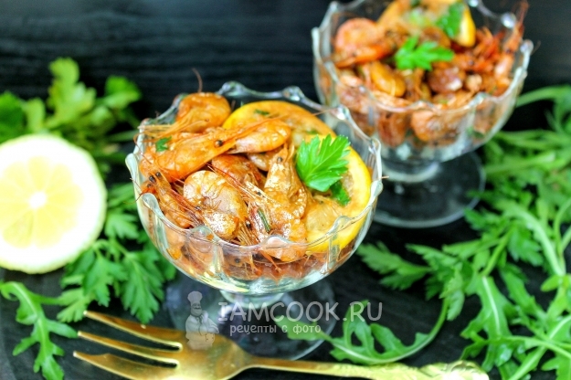 Рецепт черноморских креветок в соевом соусе с лимоном