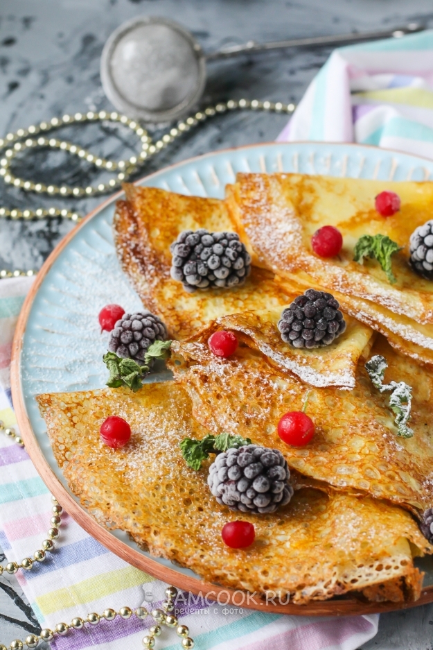 Рецепт сладких блинов
