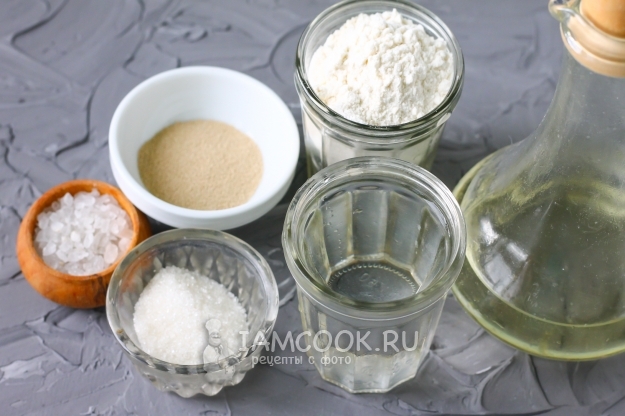 Ингредиенты для пресной лепёшки в духовке