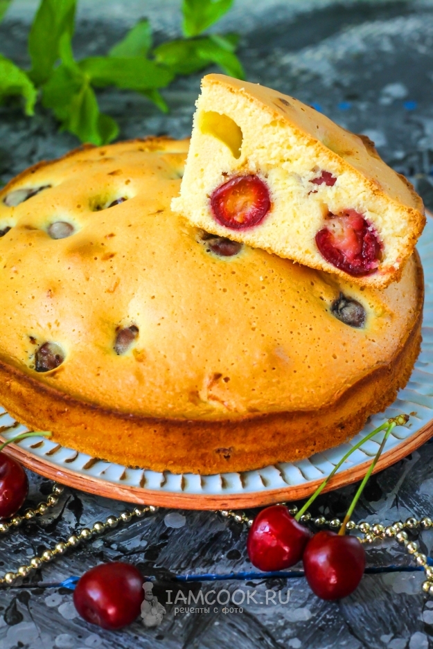 Рецепт бисквита с черешней