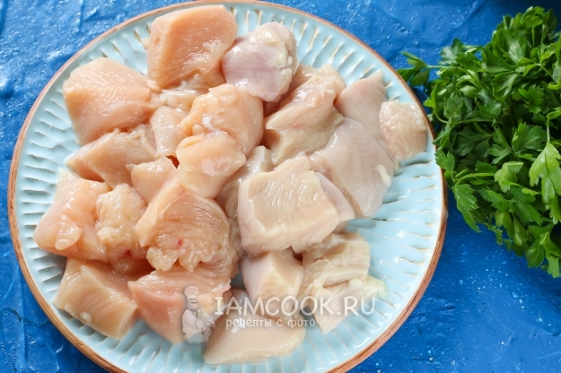 Порезать куриное филе