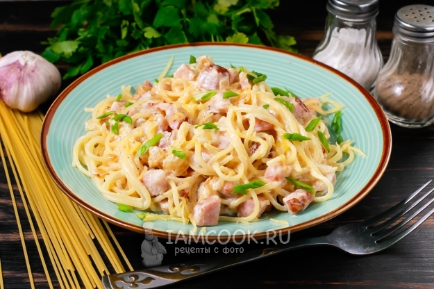 Рецепт пасты карбонара без яиц