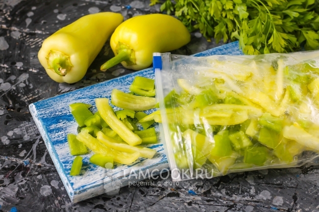 Рецепт заморозки болгарского перца на зиму ломтиками и кубиками