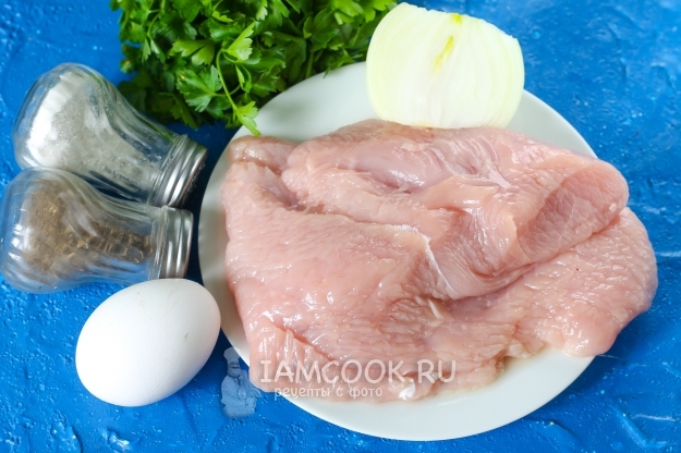 Ингредиенты для котлет из индейки на пару в мультиварке