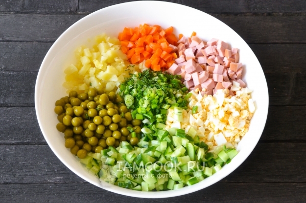 Соединить компоненты в салатнике