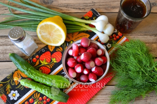 Ингредиенты для сыроедческой окрошки
