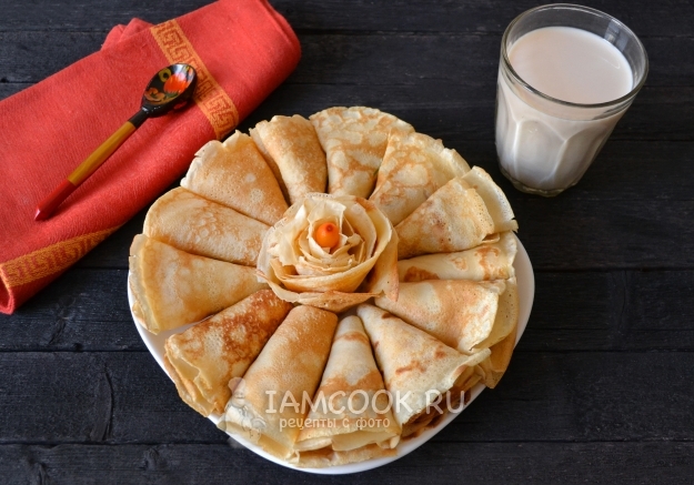 Рецепт блинов на топленом молоке