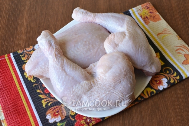 Помыть курицу