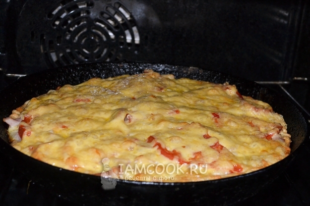 Запечь пиццу в духовке