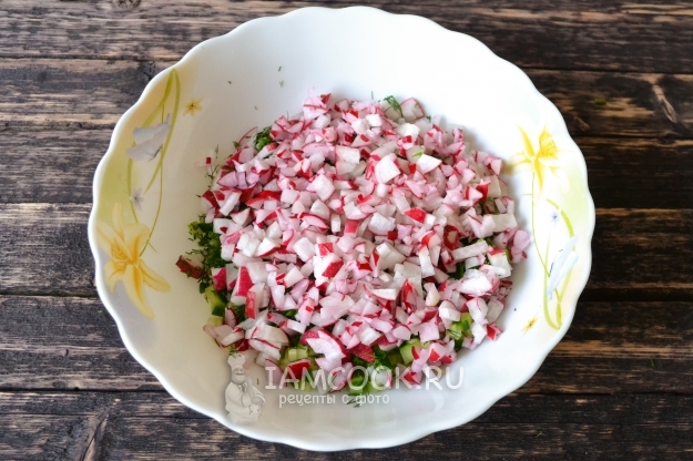 Положить редис