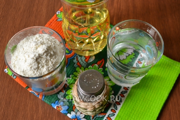 Ингредиенты для домашней постной лапши