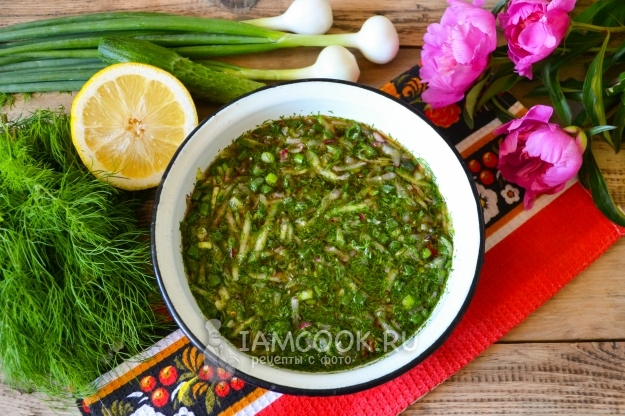 Рецепт сыроедческой окрошки