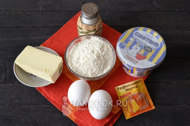 Ингредиенты для песочного теста для курника