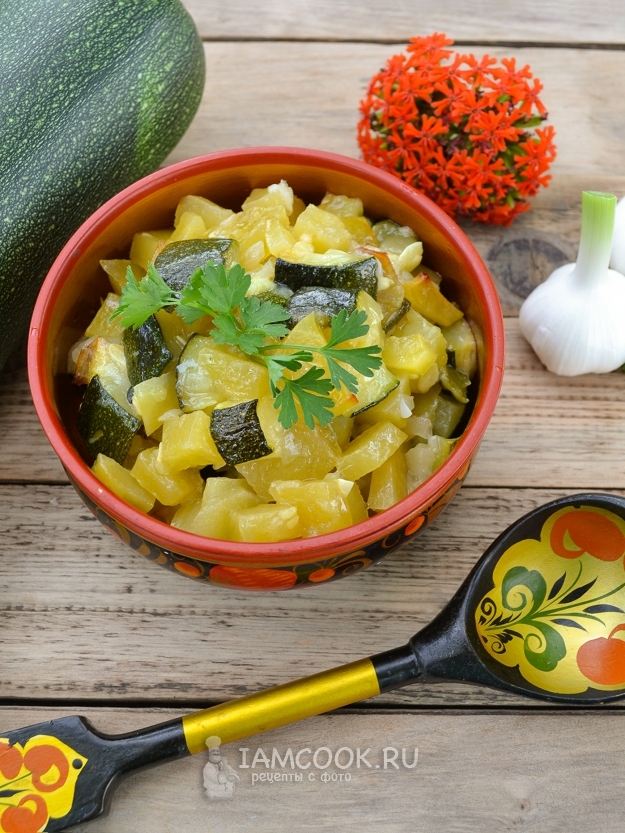 Рецепт постного рагу из кабачков с картошкой в мультиварке