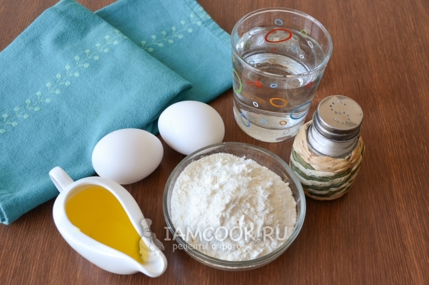 Ингредиенты для лапши для бешбармака в домашних условиях