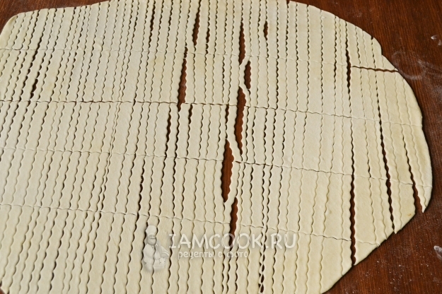 Разрезать длинные полоски на короткие