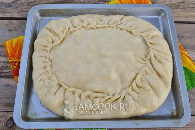 Защепить края теста