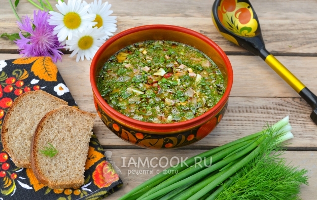 Рецепт окрошки с солеными огурцами