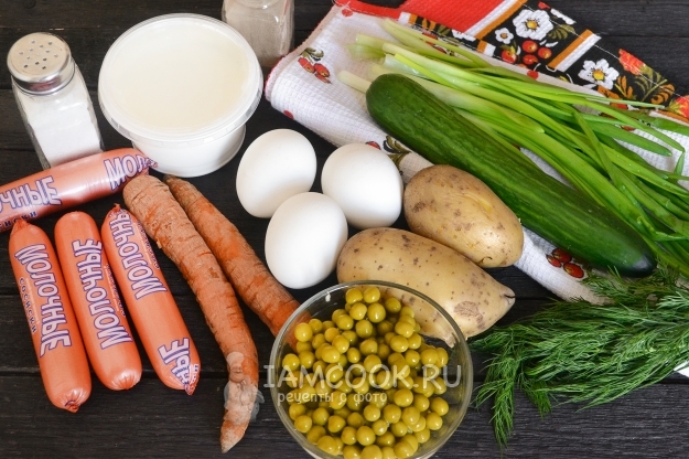 Ингредиенты для советского «Оливье»