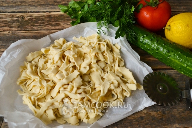 Рецепт домашней постной лапши