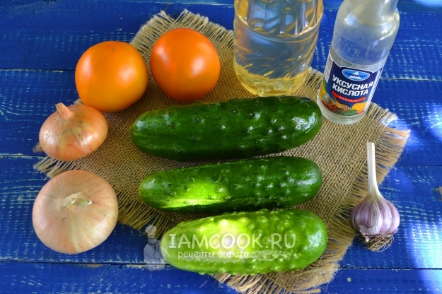 Ингредиенты для жареных огурцов на зиму