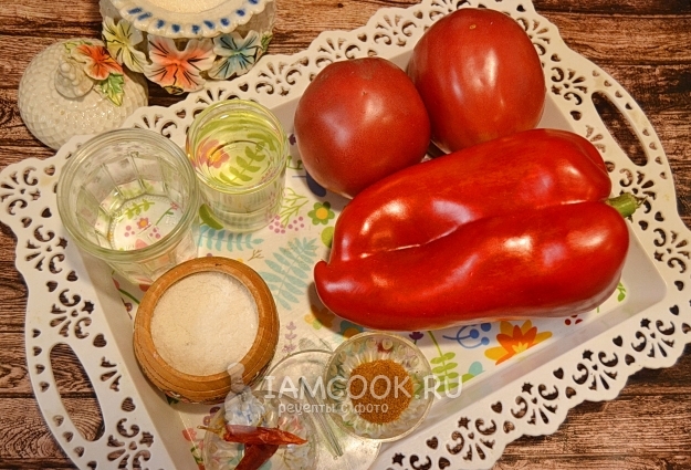 Ингредиенты для лечо по-венгерски