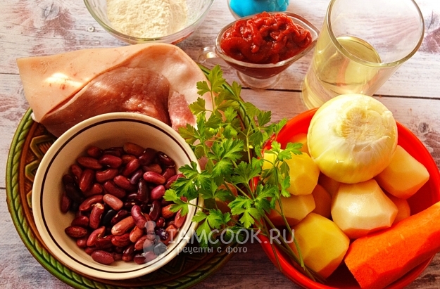 Ингредиенты для чанахи по-львовски