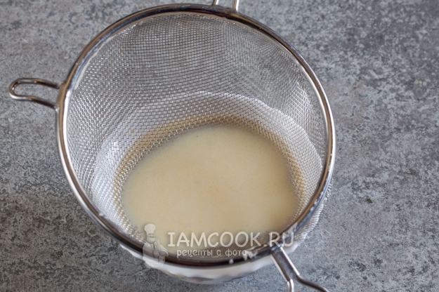 Процедить желатин