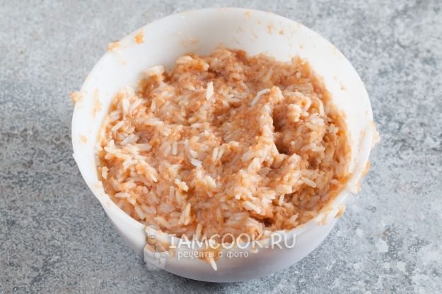 Добавить рис в фарш