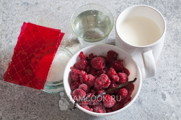 Ингредиенты для малиновой панакоты