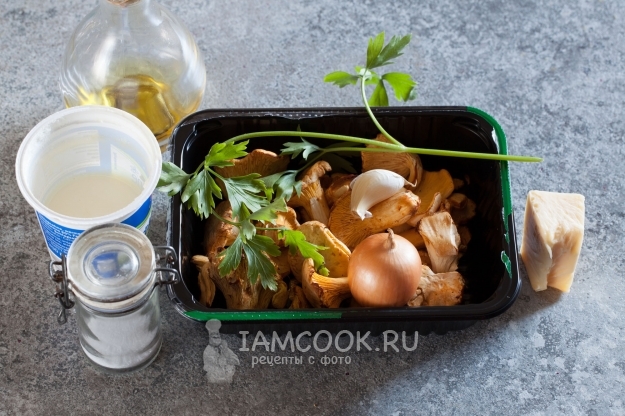 Ингредиенты для жульена из лисичек