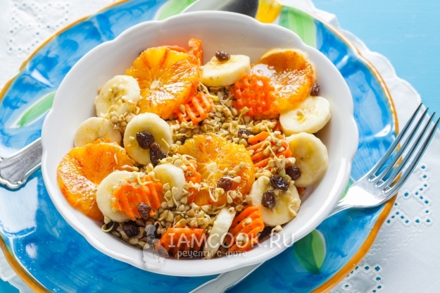 Рецепт салата с проростками гречки