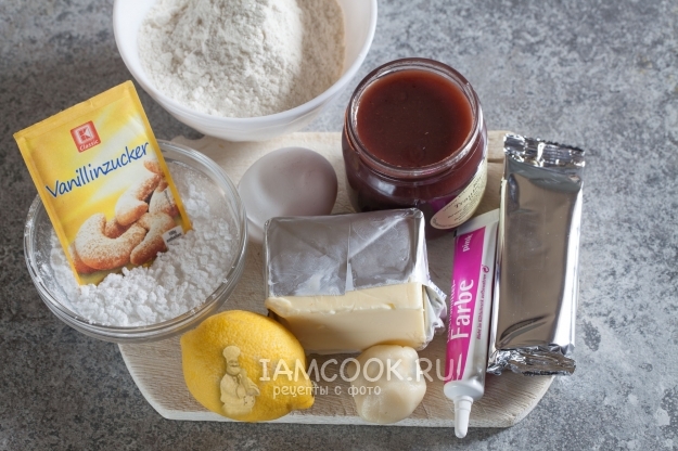 Ингредиенты для печенья «Шляпки»