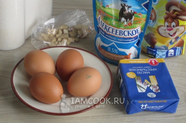 Ингредиенты для торта «Полет» с кремом из сгущенки