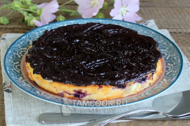 Рецепт творожной запеканки с черникой