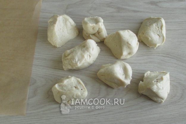 Разделить тесто на части