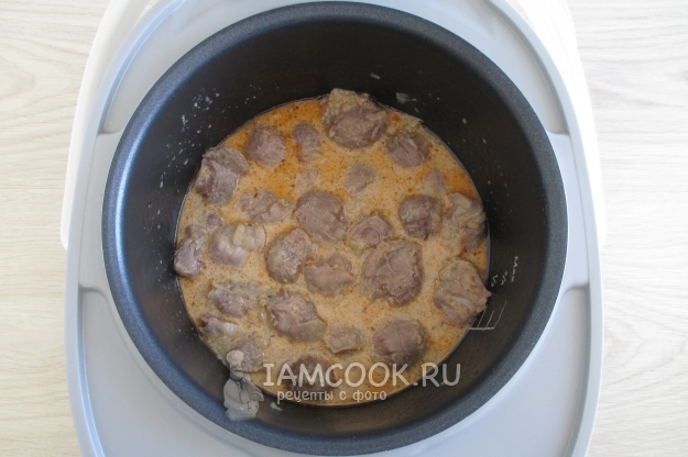 Потушить желудки в мультиварке