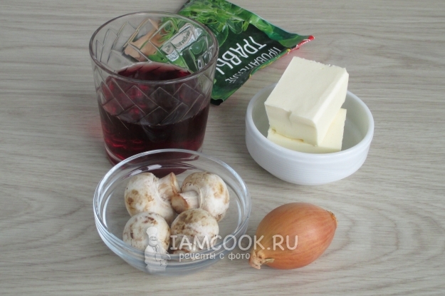 Ингредиенты для масляного соуса Бер Руж