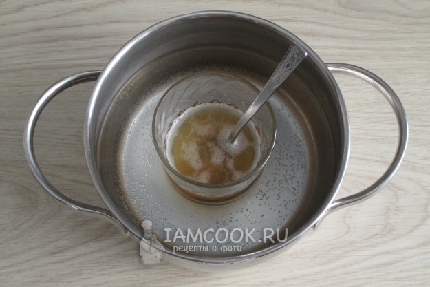 Нагреть желатин