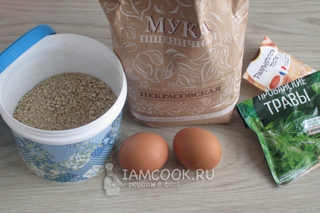 Ингредиенты для хлеба в микроволновке