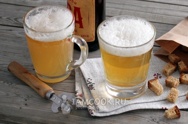 Рецепт желе «Кружка пива» из яблочного сока