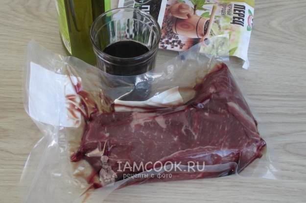 Ингредиенты для говядины в мультиварке при 60 градусах