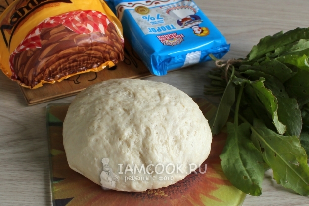 Ингредиенты для пирога с щавелем из дрожжевого теста