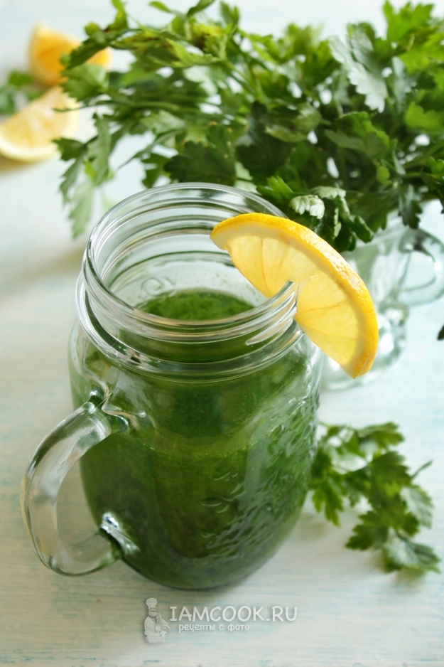 Рецепт коктейля из петрушки и лимона