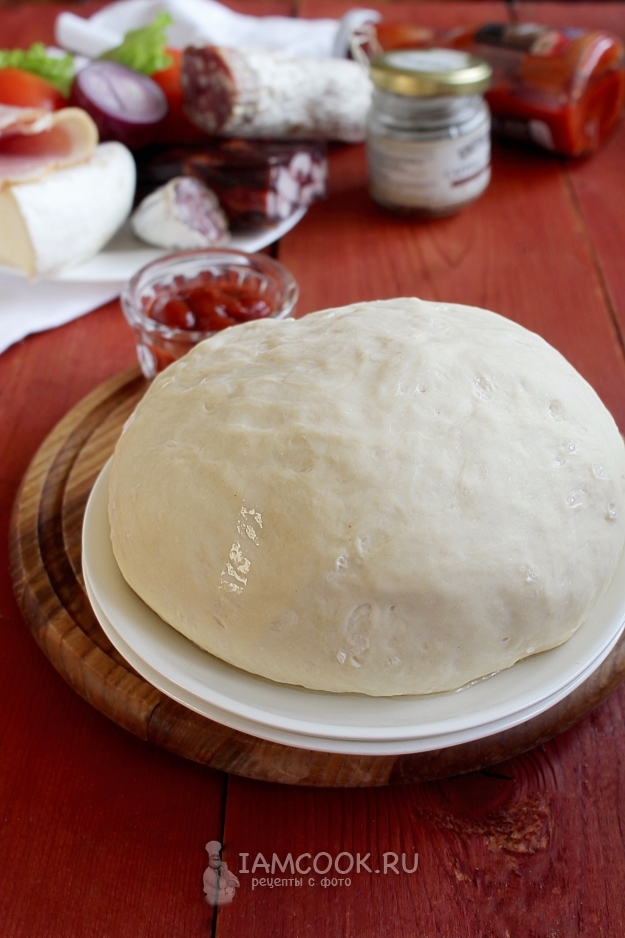 Рецепт теста для пиццы на живых дрожжах (+пицца)